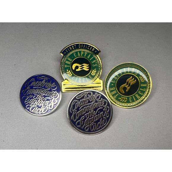 Princess Cruises Lot of 4 Lapel Pins The Captain’s Circle Pinbacks - Picture 1 of 5